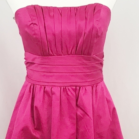 Davids Bridal Fuchsia Strapless Dress - Picture 6 of 7